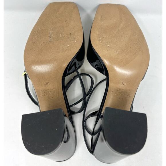 Valentino Garavani One Stud Black Patent Leather Pumps Size 38 - Picture 8 of 10